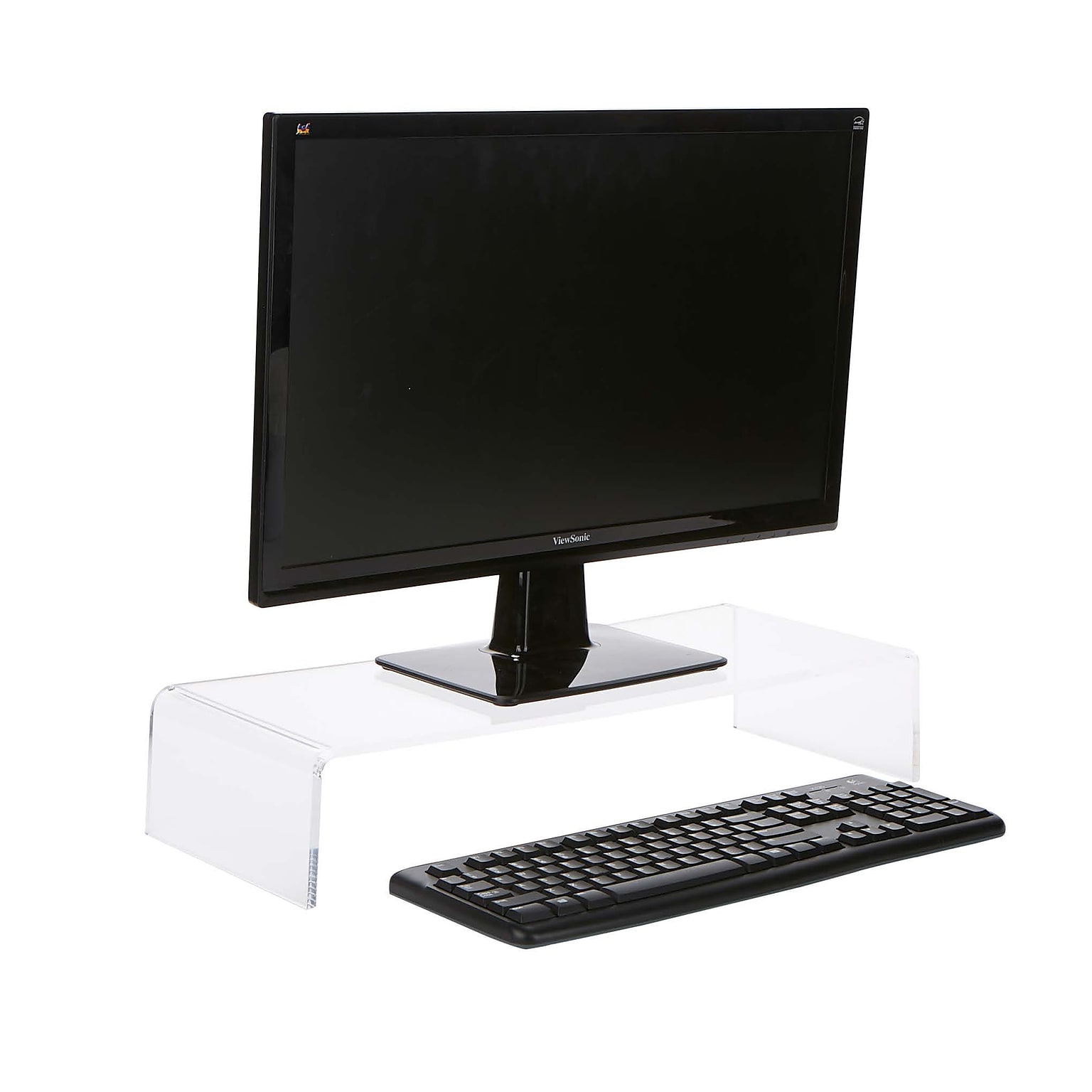 Mind Reader Acrylic Monitor Stand, Durable Monitor Riser for Computer, Laptop, iMac, Dell, Printer Stand, Clear (ACRMON-CLR)