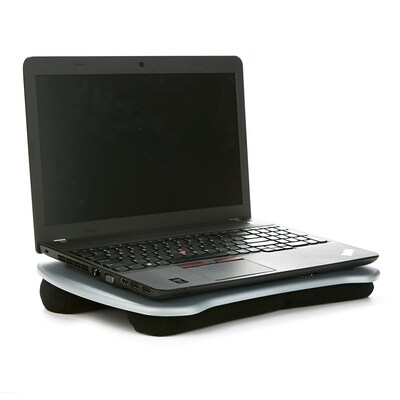 Mind Reader Portable Laptop Lap Desk with Handle, Monitor Holder, Laptop Holder, Gray (LPTPDSK-GRY)