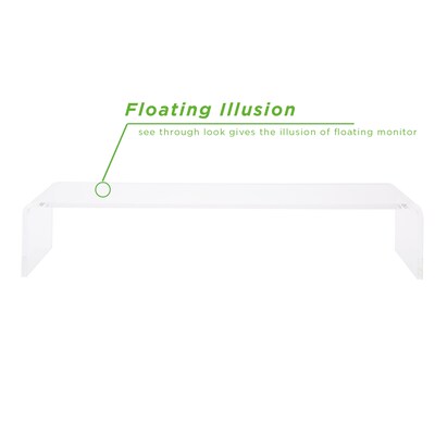 Mind Reader Acrylic Monitor Stand, Durable Monitor Riser for Computer, Laptop, iMac, Dell, Printer Stand, Clear (ACRMON-CLR)