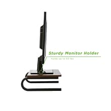 Mind Reader Wood Top Monitor Stand, Sturdy Laptop Riser, Desktop Stand, Desktop Monitor Stand Organi