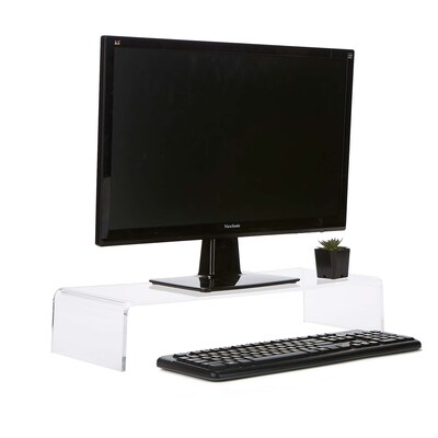 Mind Reader Acrylic Monitor Stand, Durable Monitor Riser for Computer, Laptop, iMac, Dell, Printer Stand, Clear (ACRMON-CLR)