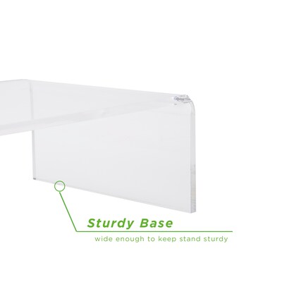 Mind Reader Acrylic Monitor Stand, Durable Monitor Riser for Computer, Laptop, iMac, Dell, Printer Stand, Clear (ACRMON-CLR)