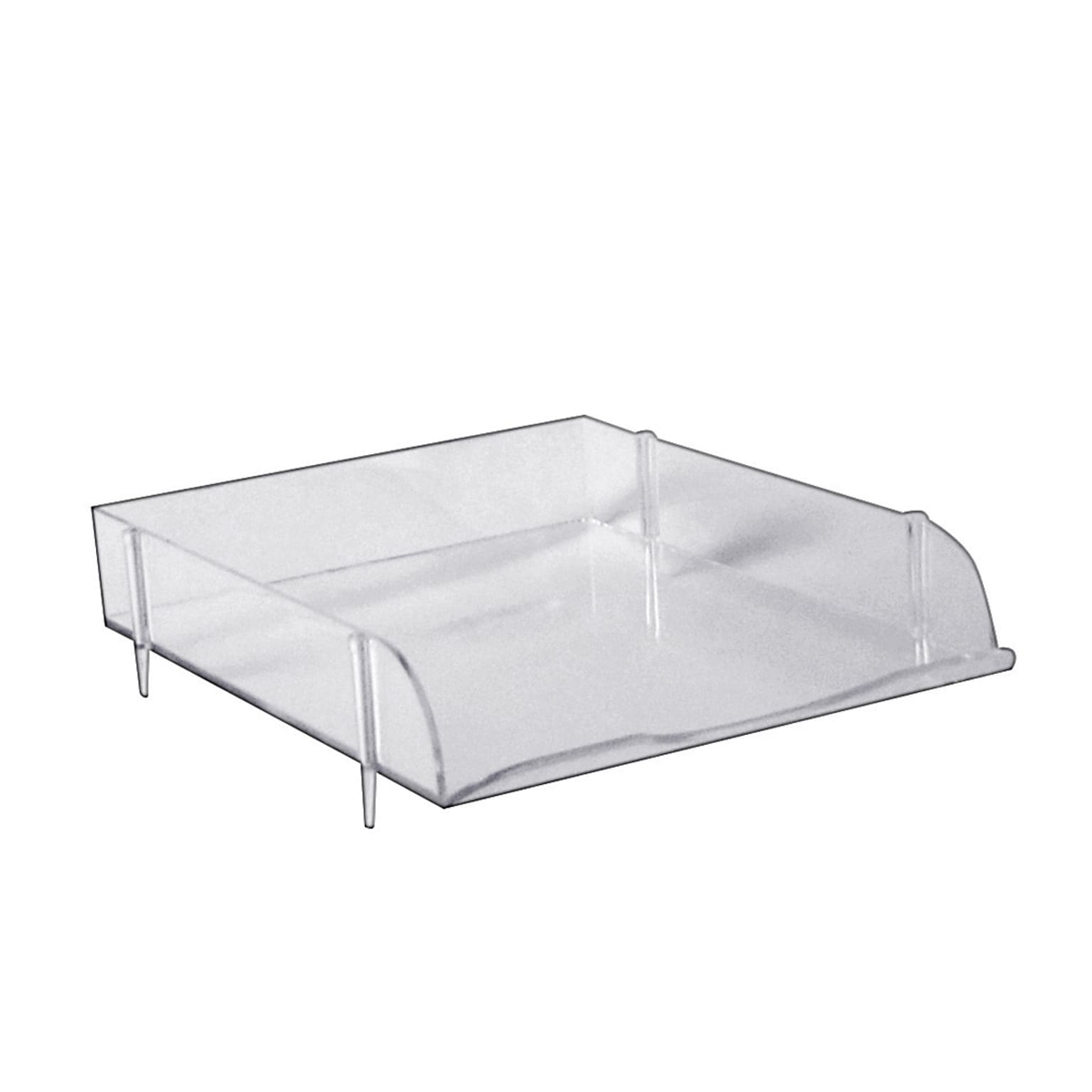 Azar Displays Stackable Letter Tray, Clear, 4/Pack (255010)