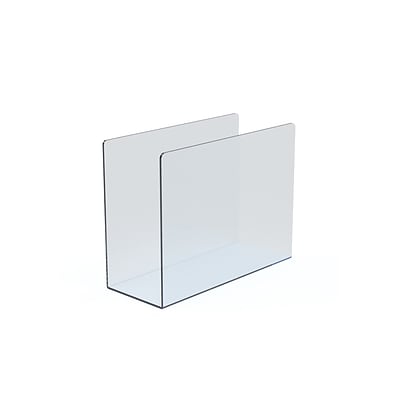 Azar Clear Acrylic Desk File Holder, Small, 4/Box (255080)