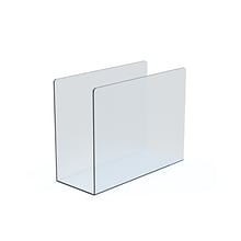 Azar Clear Acrylic Desk File Holder, Medium, 4/Box (255082)