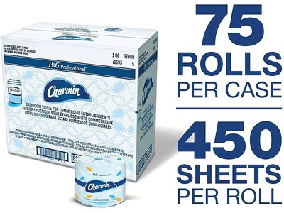 Charmin Individually Wrapped Toilet Paper, 2-Ply, 450 Sheets/Roll, 75 Rolls/Carton