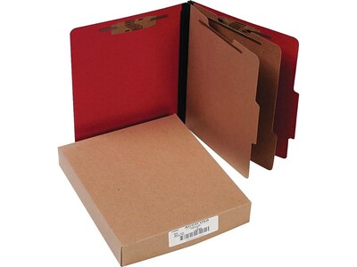 ACCO ColorLife Moisture Resistant Presstex Top Classification Folders, 2 Dividers, 3 Expansion, Let