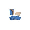 ACCO ColorLife Moisture Resistant Presstex Top Classification Folders, 2 Dividers, 3 Expansion, Letter Size, Blue, 10/Pack