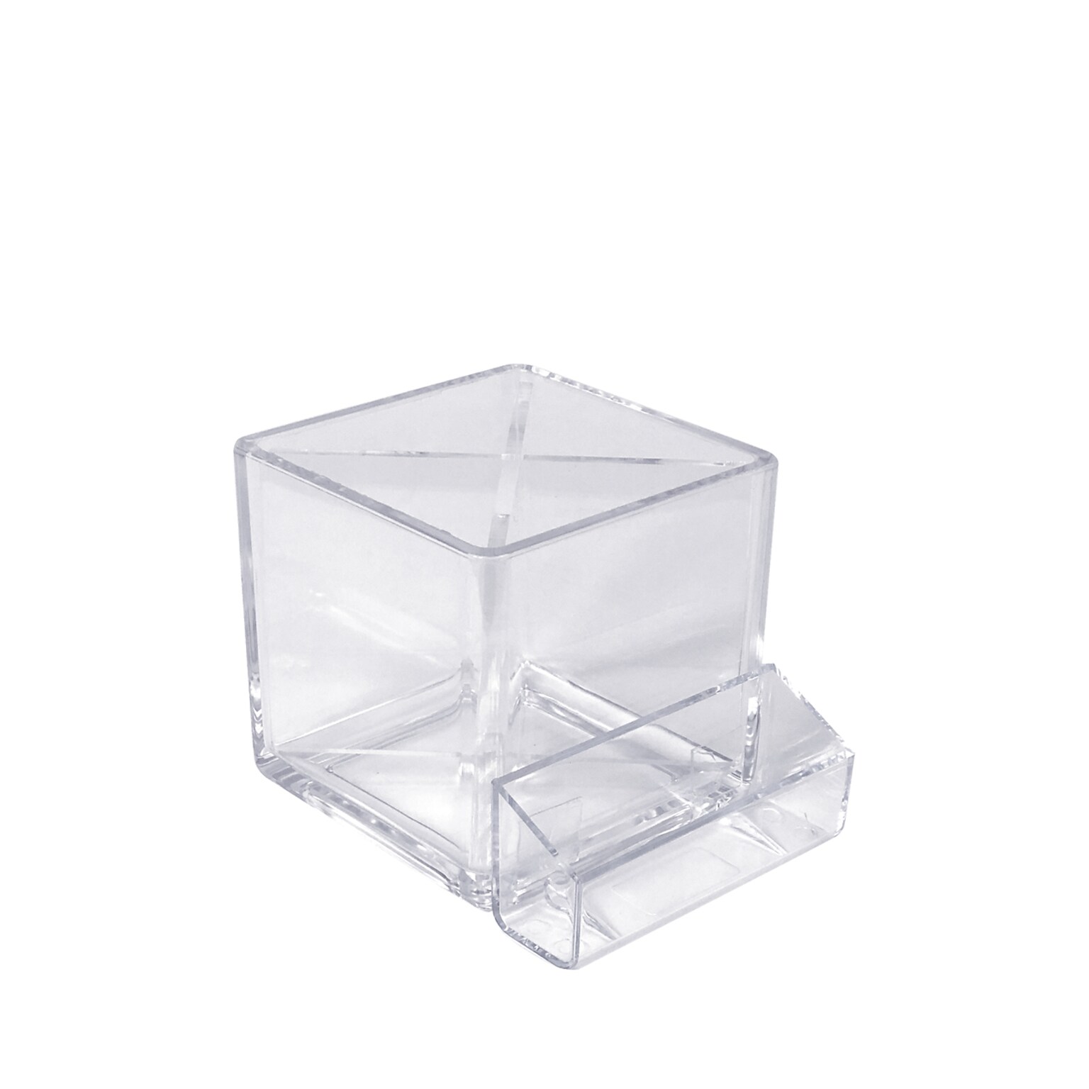 Azar 4 Cube Pencil Holder with Divider & Business Card Pocket, 2/Pack (556356)