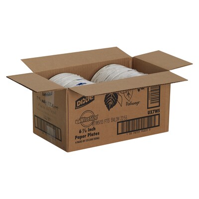 Dixie Pathways Medium-Weight Paper Plates, 6 7/8", 500/Carton (UX7WS)