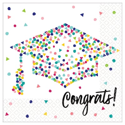 Amscan Yay Graduation Food & Beverage Accessories, Lunch Napkins, 3 Pack (712290)