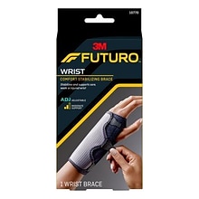 3M FUTURO Reversible Splint Wrist Brace, Adjustable, Black/Gray (10770EN)