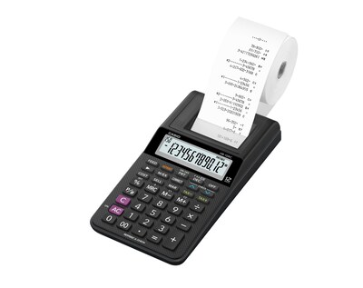 Casio HR-10RC 12-Digit Printing Calculator, Black