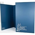 Custom Legal Two Pocket Presentation Folders, 9 x 14.5, Burgundy Linen 80#, 1 Standard Foil, 50/Pa