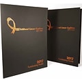 Custom Standard Two Pocket Presentation Folders, 9 x 12, Navy Linen 80#, 1 Standard Foil, 50/Pack