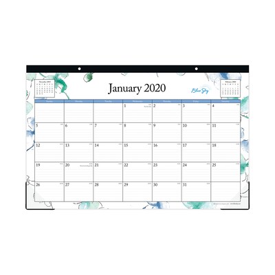 2020 Blue Sky 17 x 11 Desk Pad Calendar, Lindley, Multicolored (100024-20)