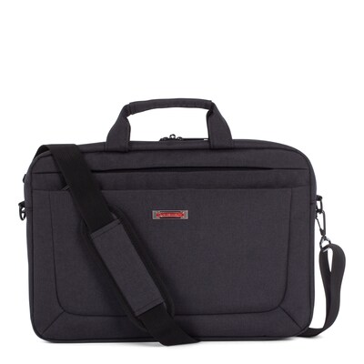 Swiss Mobility Cadence Polyester Slim Briefcase, Charcoal (EXB1010SMCH)