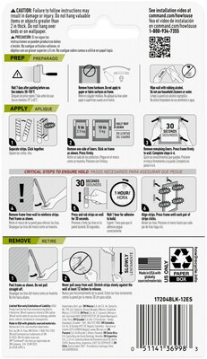 Command Medium Picture Hanging Strips, 12-Pairs (24-Command Strips) (17204BLK12ES)