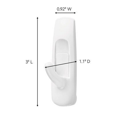 Command Medium Utility Hooks, 3 lb., White, 37/Pack (17001-S37NA)