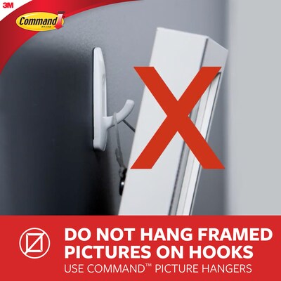Command Medium Utility Hooks, 3 lb., White, 37/Pack (17001-S37NA)