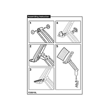 Aidata 25 x 19 x 19 Plastic Display Panel Holder, Black (FDS010L)