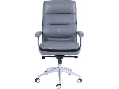 Beautyrest Platinum Sofil Bonded Leather Executive Chair, Gray (49404)