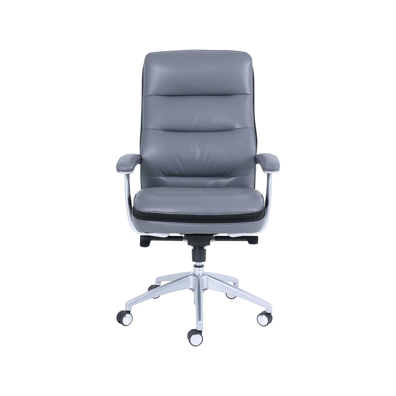 Beautyrest Platinum Sofil Bonded Leather Executive Chair, Gray (49404)