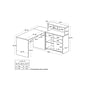 Monarch Specialties Inc. 63" Particle Board L-Shaped Desk, Cappuccino (I 7018)