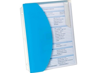 Oxford 4-Pocket Envelope Folder, Blue/Translucent (OXF 35103)