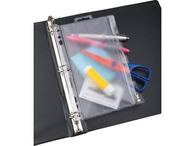 Oxford Vinyl Binder Pocket, 5 Hole Punched, Clear (68599)