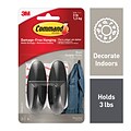 Command™ Medium Designer Hooks, Black, 2 Hooks (17081BLK)