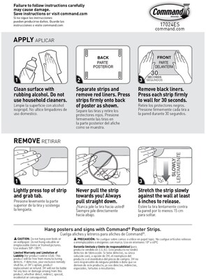 Command Multi-Pack Small Poster Hanging Strips, White, 48 Strips/Pack (17024-48ES)