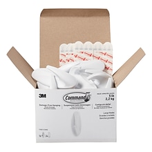 Command™ Large Designer Hooks, White, 16 Hooks (17083-S16NA)