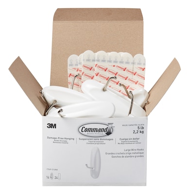 Command™ Large Wire Hooks, White, 14 Hooks (17069-S14NA)