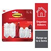 Command™ Small and Medium Designer Hooks Value Pack, White, 2 Small and 2 Medium/Pack (17081-2VPES)