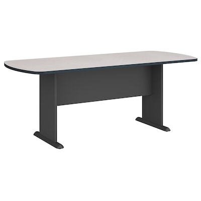 Bush Business Furniture 79W x 34D Racetrack Oval Conference Table, Slate/Graphite Gray (TR84284A)