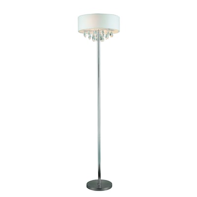 Elegant Designs Incandescent Floor Lamp, White Shade (LF1000-WHT)