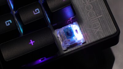 Velocilinx Brennus Wired Mechanical Gaming Keyboard, Gun Metal/Black (VXGM-KB104P-OBL-BK)