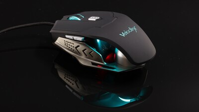 Velocilinx Brennus VXGM-MS5B-10K-BK Optical Gaming Mouse, Silver and Black