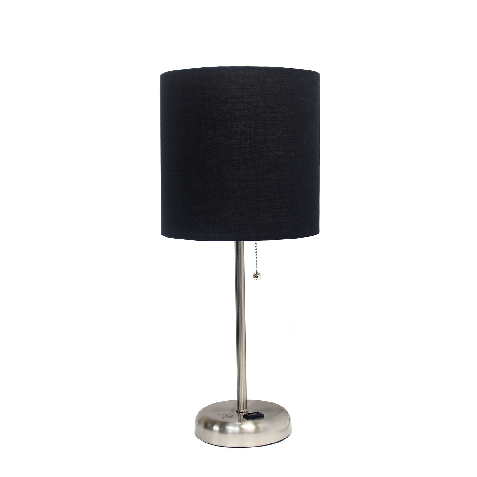 LimeLights Charging Table Lamp, Black (LT2024-BLK)