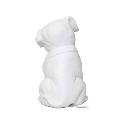 Simple Designs Incandescent Porcelain Table Lamp, Puppy Dog (LT3212-WHT)
