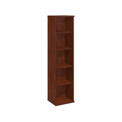 Bush Business Furniture Westfield 18W 5 Shelf Bookcase, Hansen Cherry, Installed (WC24412FA)