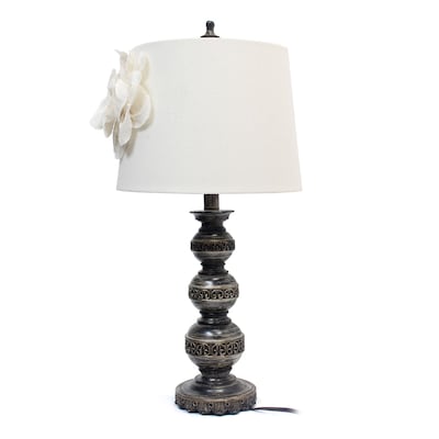 Elegant Designs Table Lamp, Aged and White (LT3097-WHT)