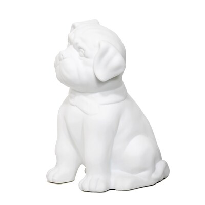 Simple Designs Incandescent Porcelain Table Lamp, Puppy Dog (LT3212-WHT)