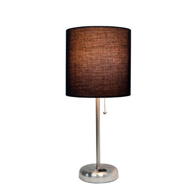 LimeLights Charging Table Lamp, Black (LT2024-BLK)