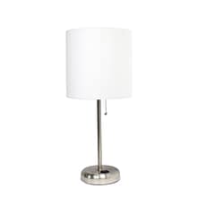 LimeLights Charging Table Lamp, White (LT2024-WHT)