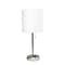 LimeLights Charging Table Lamp, White (LT2024-WHT)