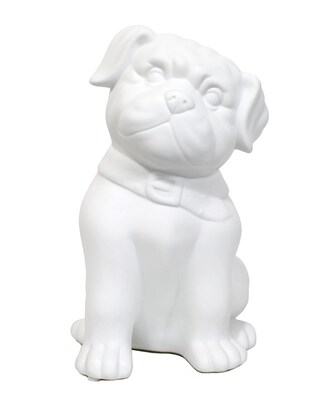 Simple Designs Incandescent Porcelain Table Lamp, Puppy Dog (LT3212-WHT)