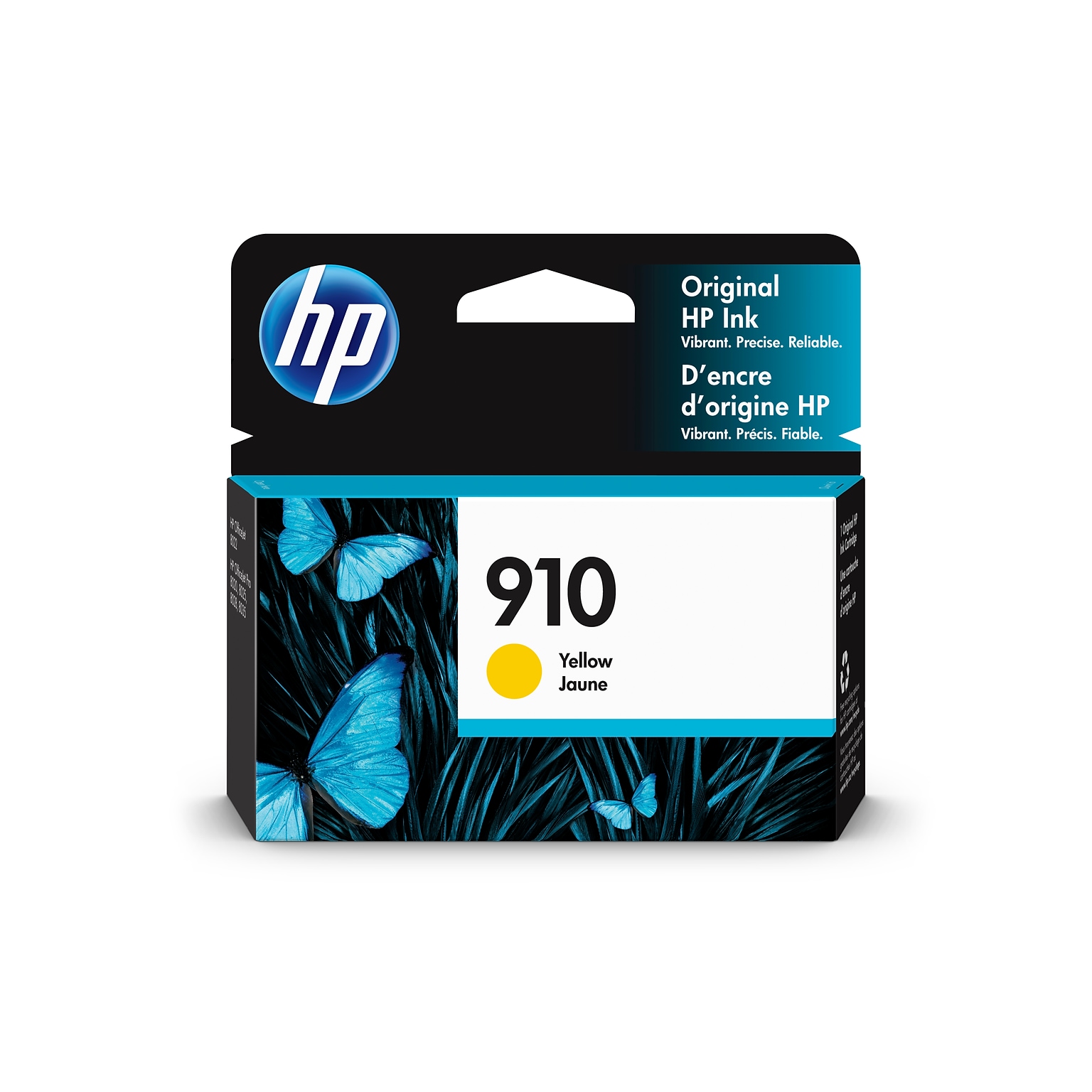 HP 910 Yellow Standard Yield Ink Cartridge (3YL60AN#140), print up to 315 pages