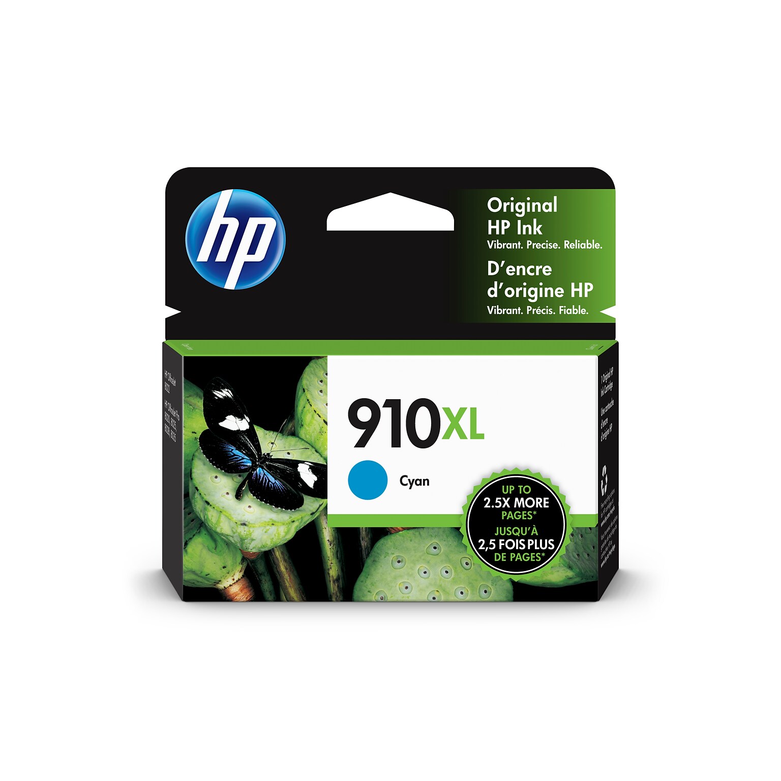 HP 910XL Cyan High Yield Ink Cartridge (3YL62AN#140), print up to 825 pages